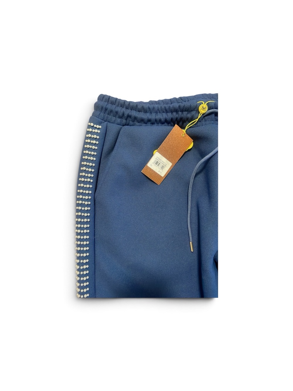 Men's Navy Pants with Side Pearls Detail Sz XL - Picture 3 of 3